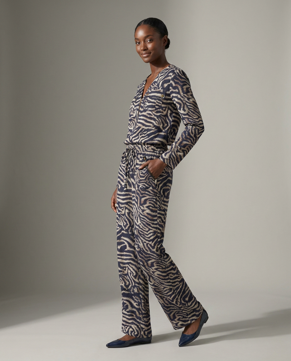 K-design — Jumpsuit met rits & print studio