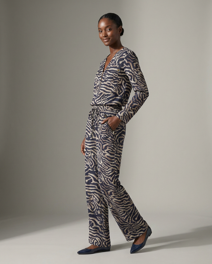 K-design — Jumpsuit met rits & print studio