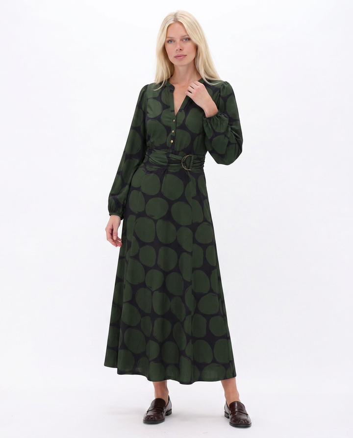 K-design — Maxi jurk met print studio P144
