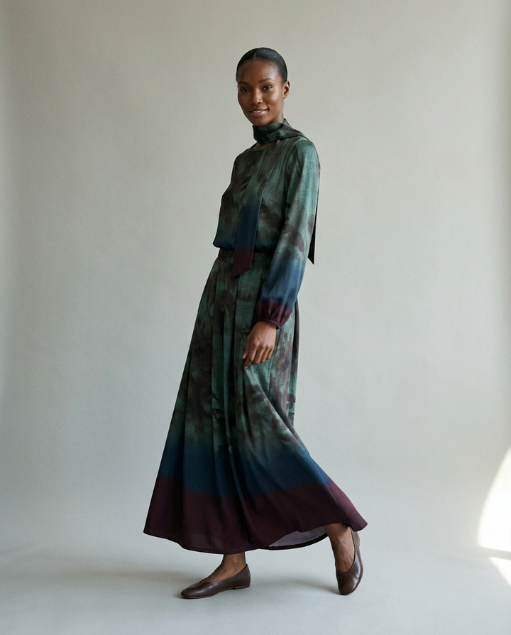 K-design — Maxi rok met print studio look P172