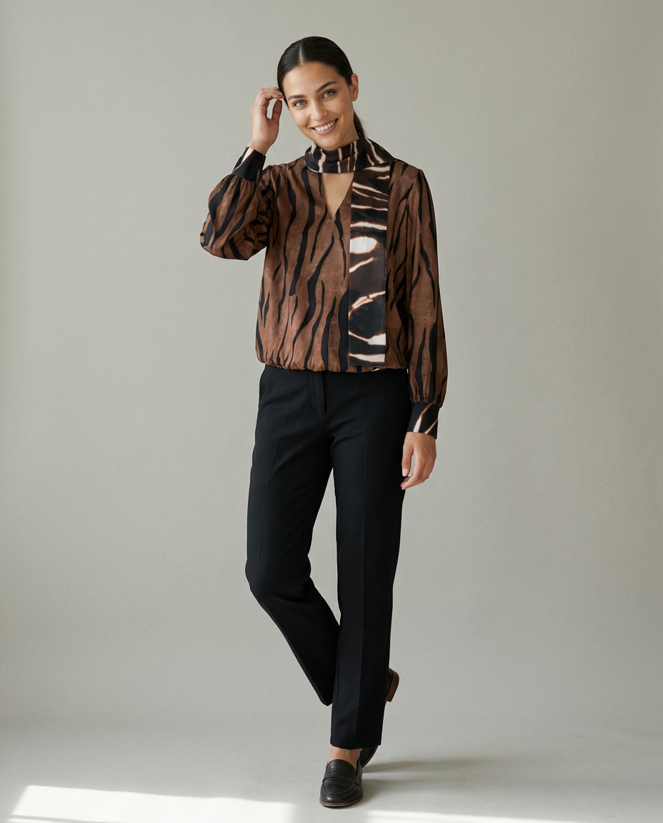 K-design — Top met sjaaltje & print studio P158