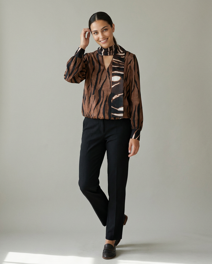 K-design — Top met sjaaltje & print studio P158