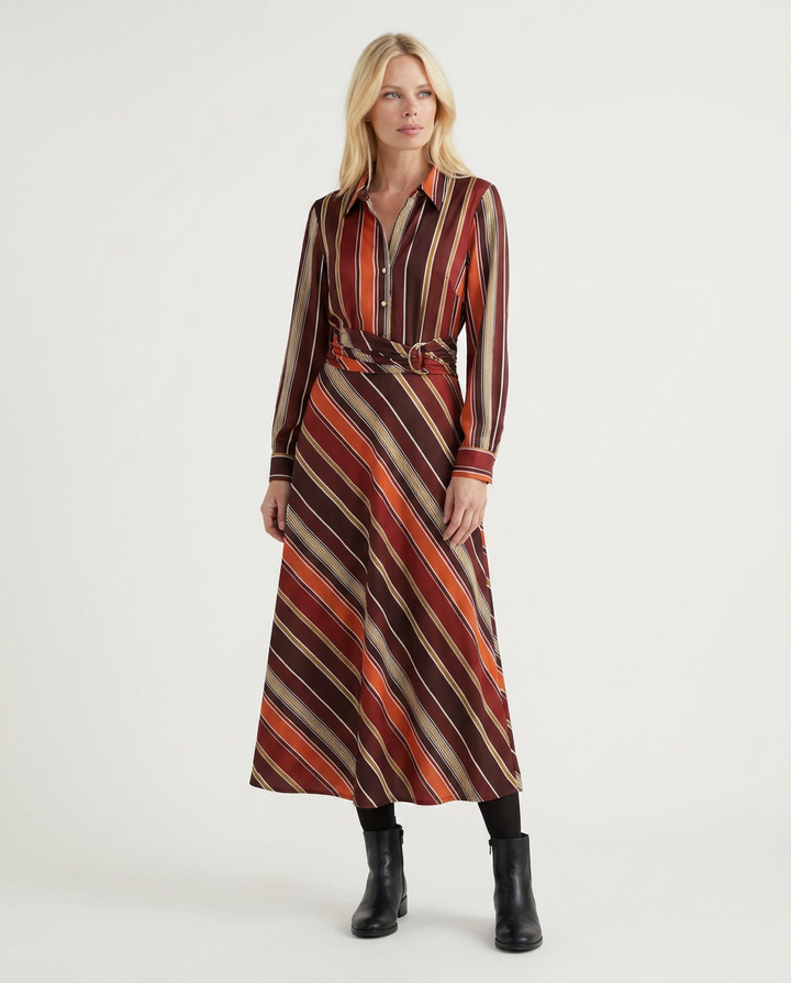 K-design — Maxi jurk met strepen studio P159