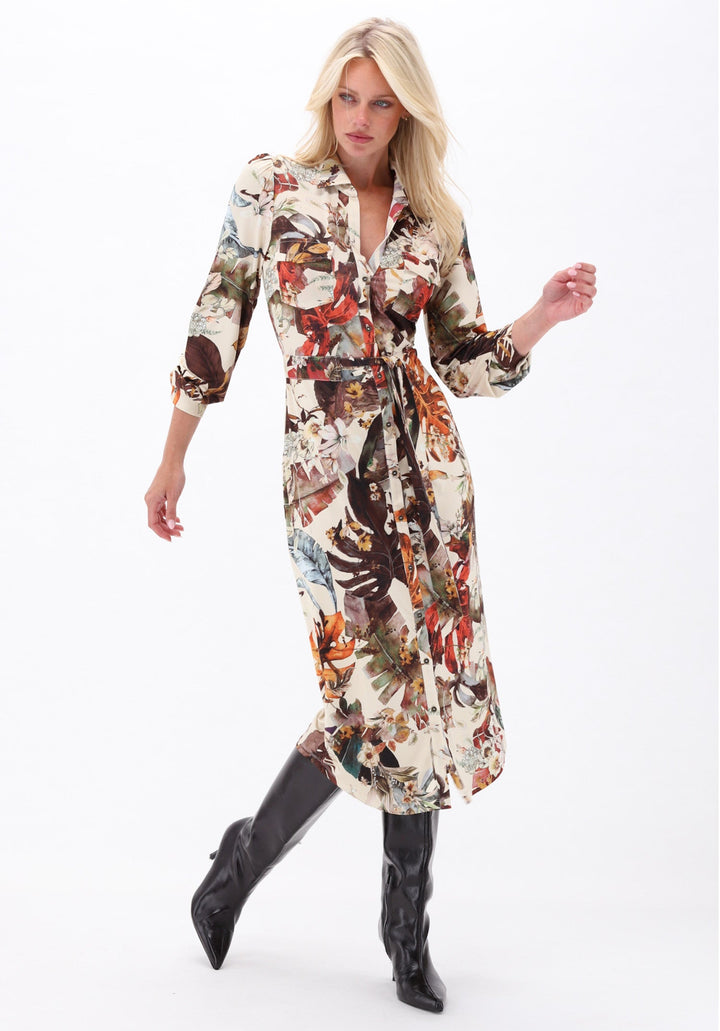 K-design — Midi jurk met taille lint — campagnebeeld P171