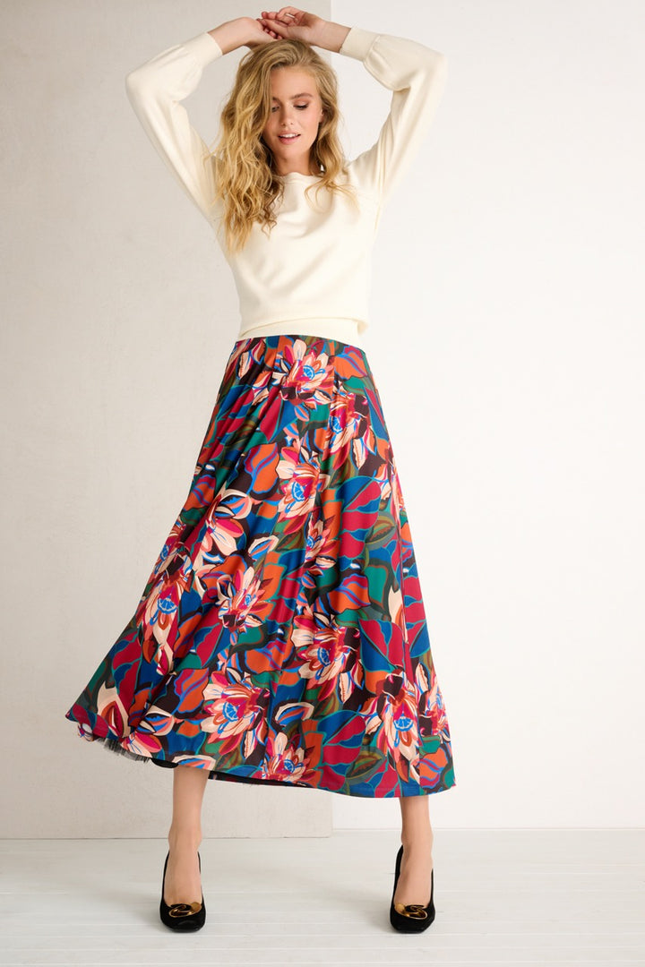 K-design - Rok met bloemenprint (X216) - What Els!