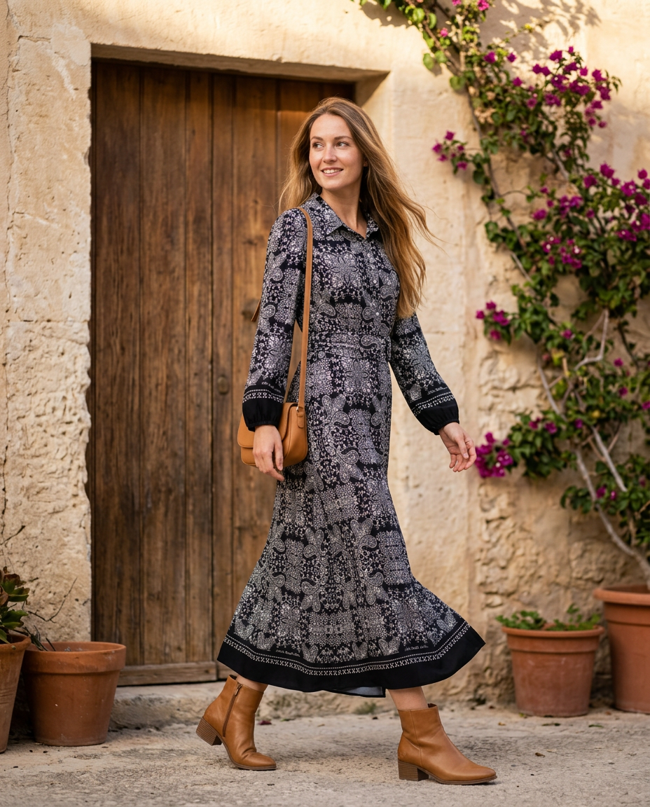 You're My Lobster — Maxi jurk met paisley print — lifestyle