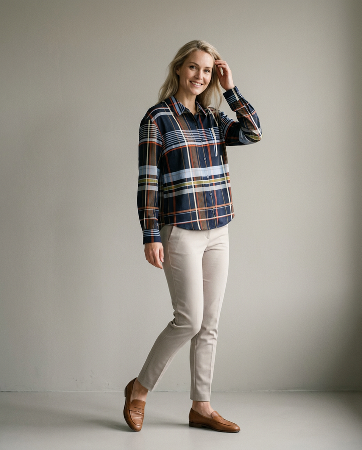 You're My Lobster — Blouse met schotse ruit studio