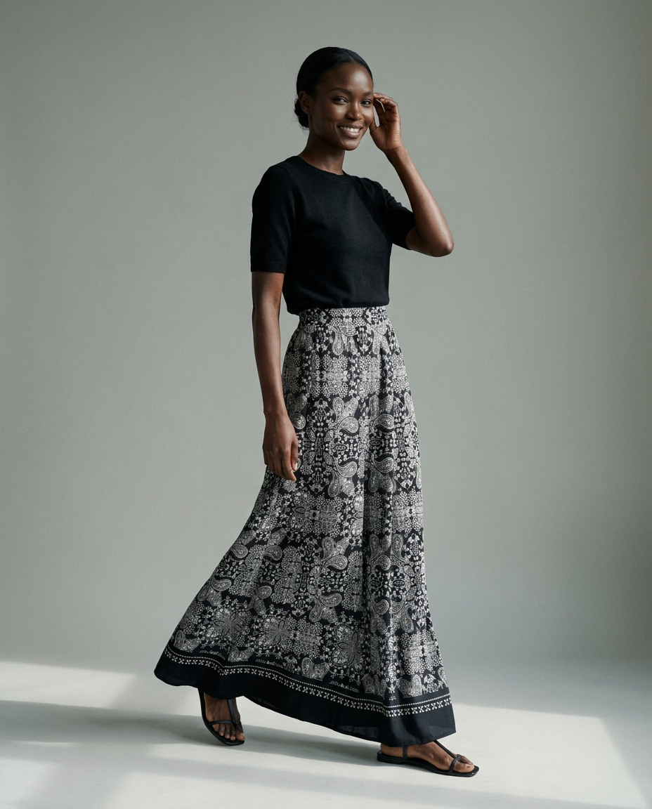 You're My Lobster — Maxi rok met paisley print studio