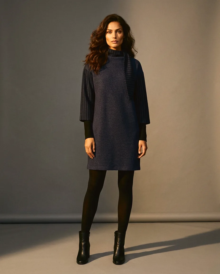 You're My Lobster — Jurk met krijtstreep fantasie studio Dark Blue