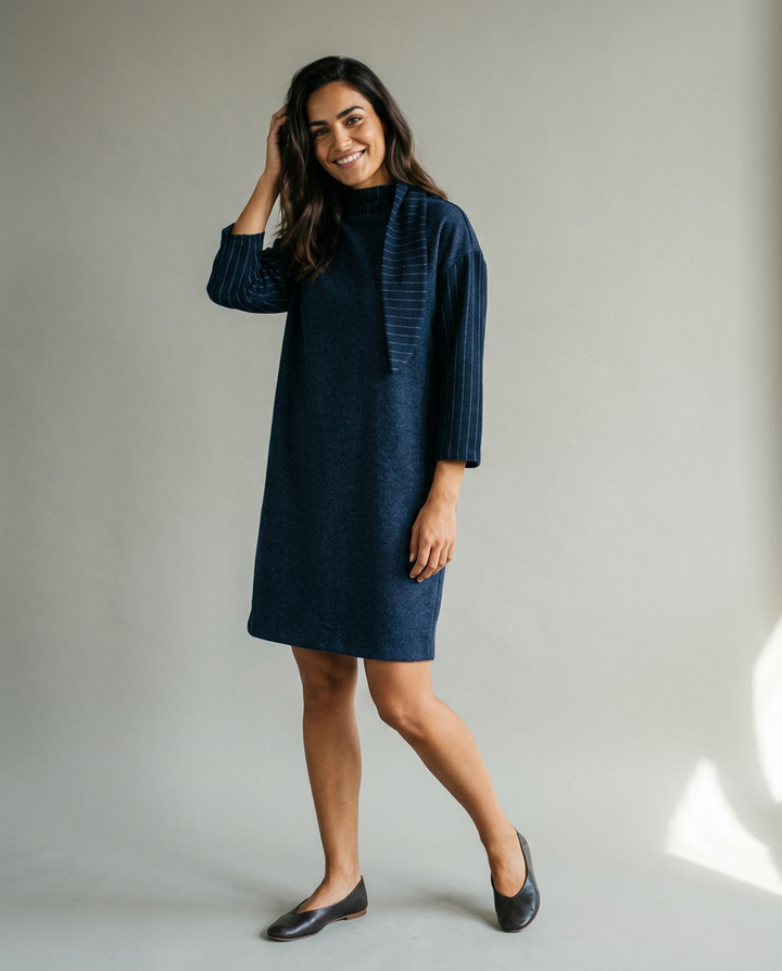 You're My Lobster — Jurk met krijtstreep fantasie studio Dark Blue