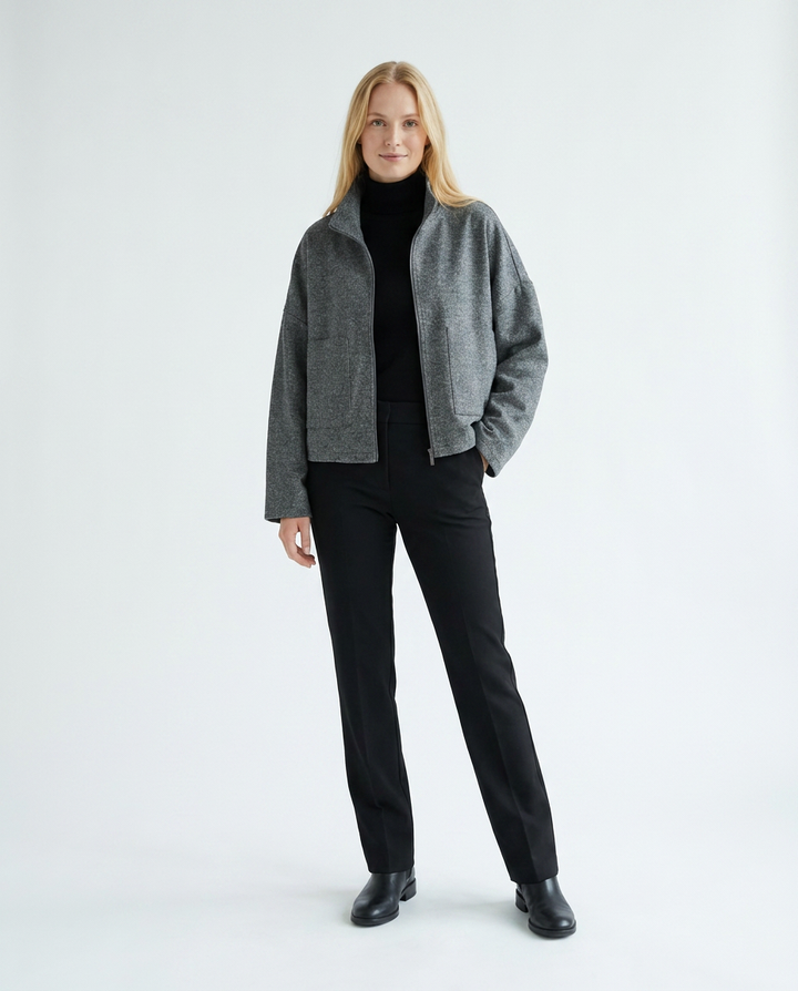 You're My Lobster — Soft touch spikkel jasje studio Dark Grey melange