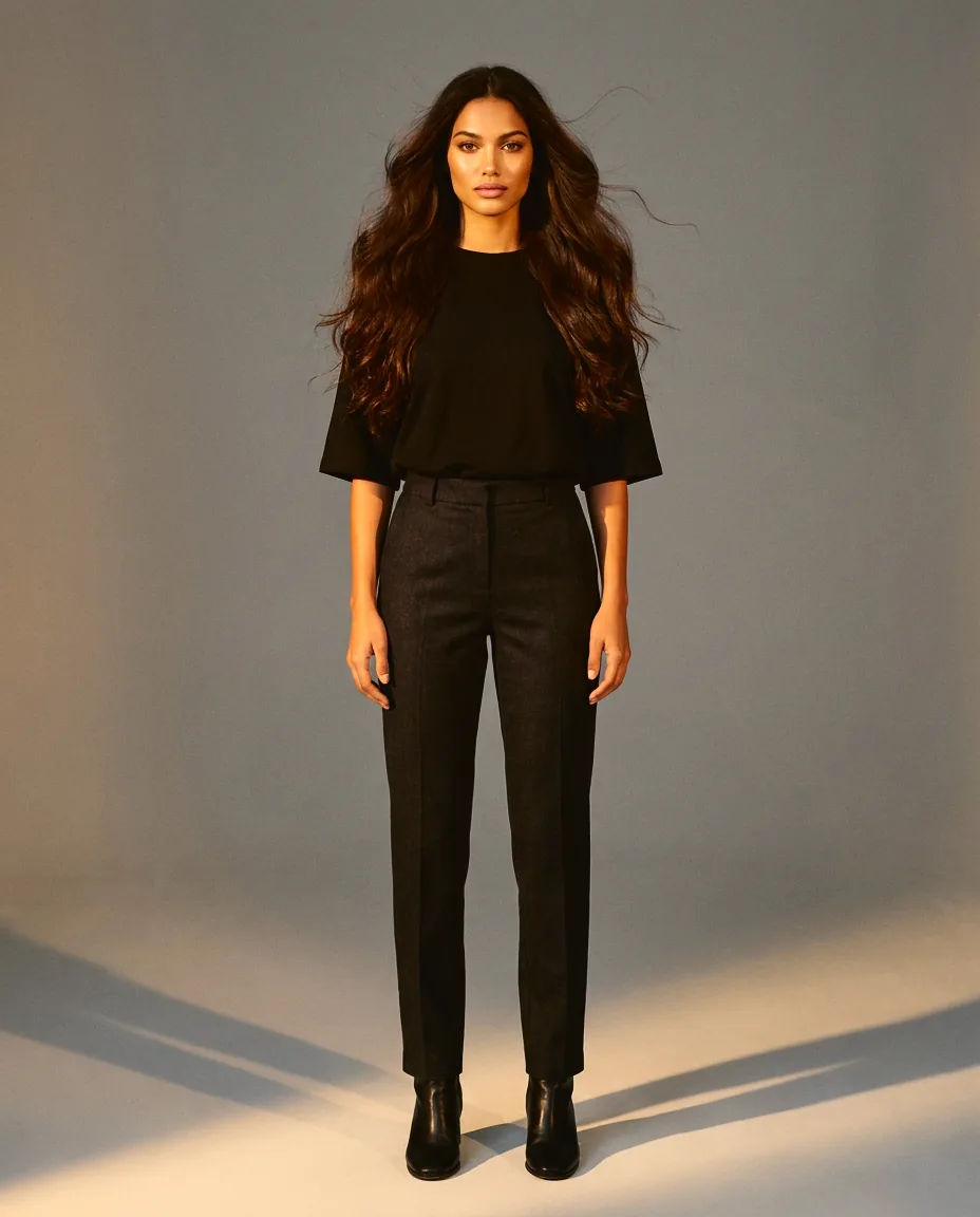 You're My Lobster — Soft touch top met ronde hals studio Black