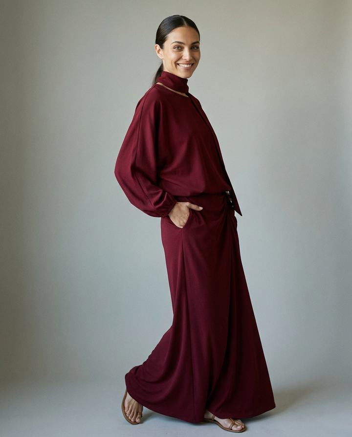 You're My Lobster — Maxi jurk met wijde mouwen studio Cabernet