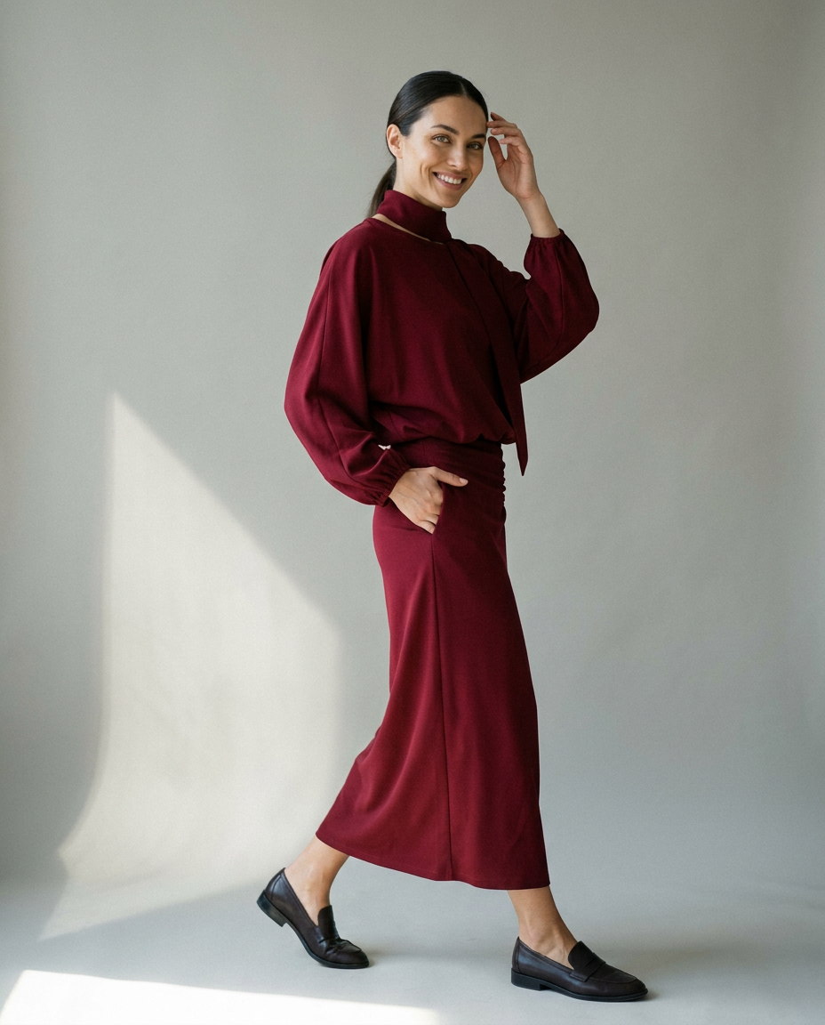 You're My Lobster — Maxi jurk met wijde mouwen studio
