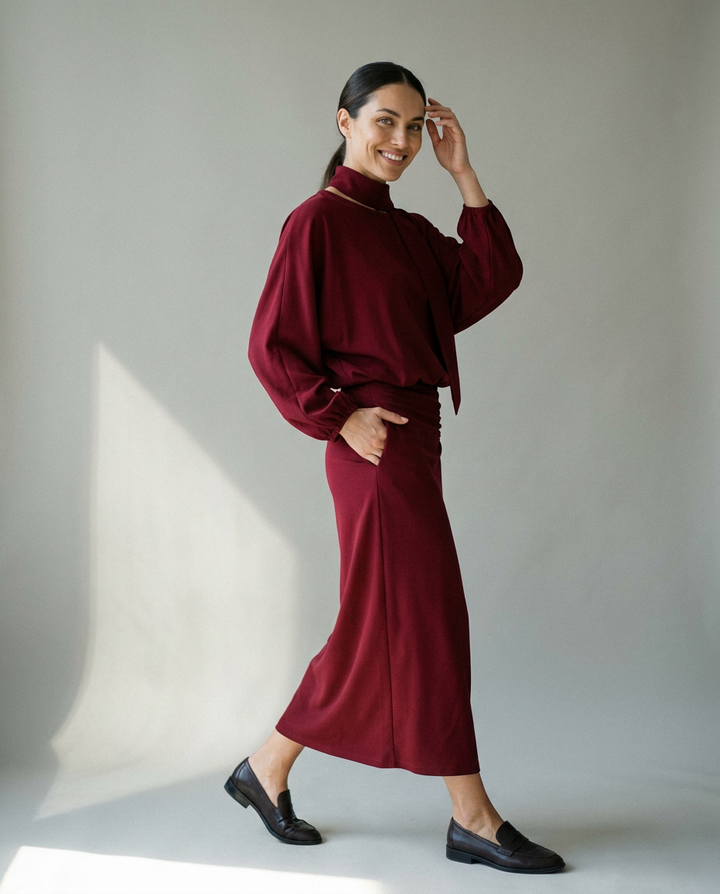 You're My Lobster — Maxi jurk met wijde mouwen studio