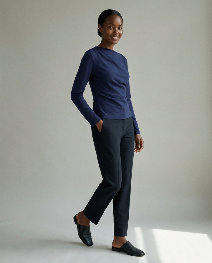 You're My Lobster — Asymmetrische top studio Navy blazer