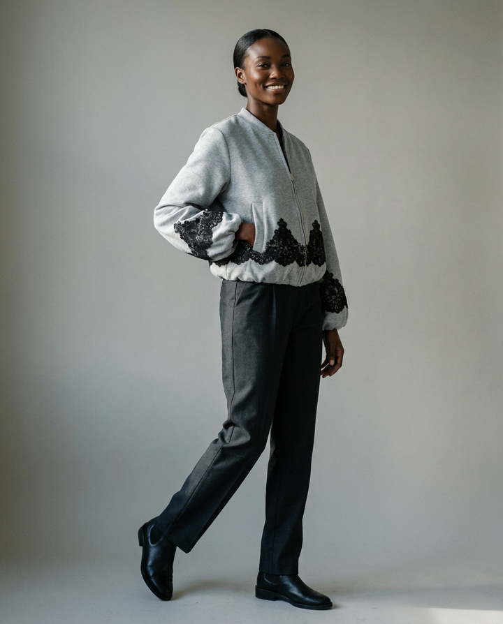 You're My Lobster — Bomberjack met kant studio Grey Melange