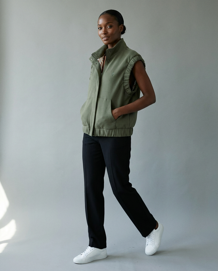 You're My Lobster — Body warmer met zakjes studio Deep forest