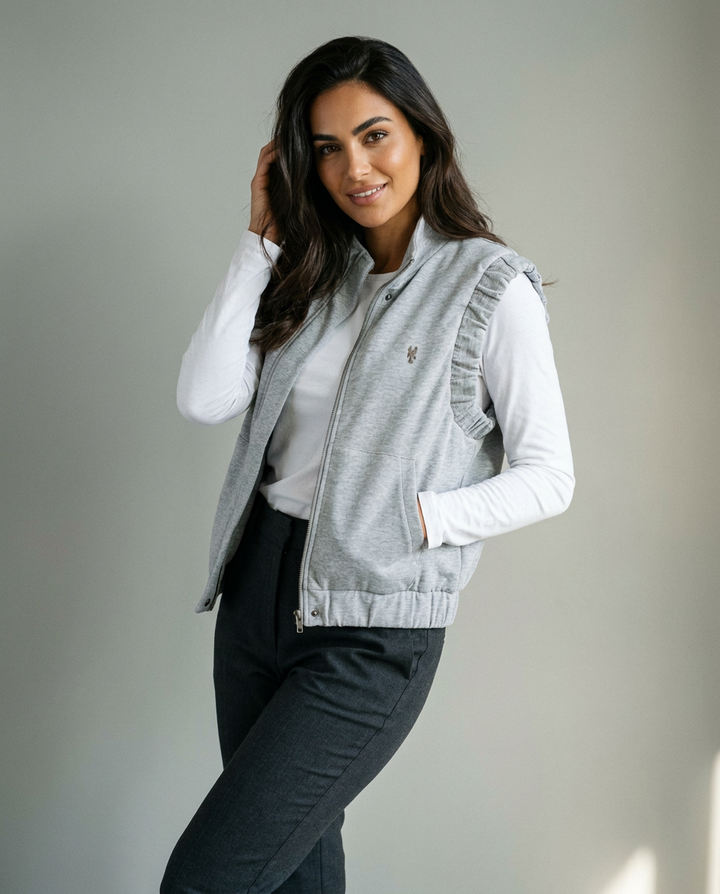 You're My Lobster — Body warmer met zakjes studio Grey Melange