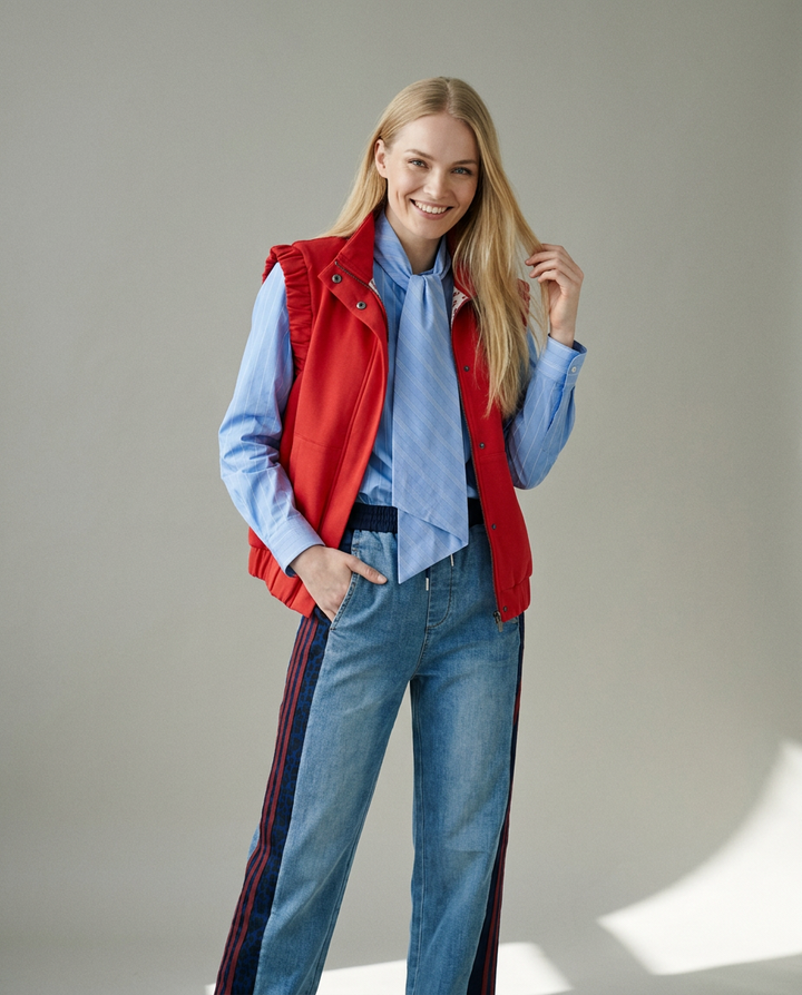 You're My Lobster — Body warmer met zakjes studio look tango red