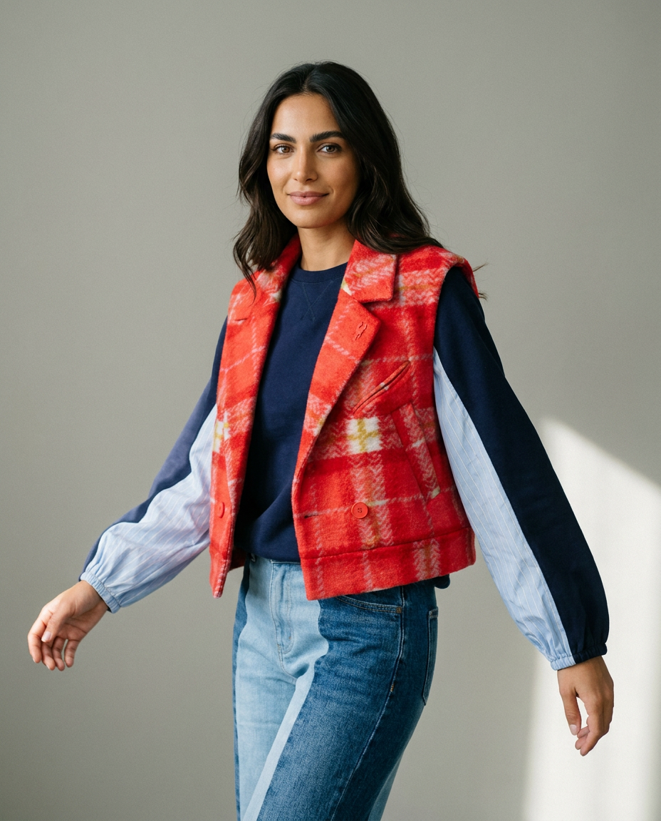 You're My Lobster — Sweatshirt ronde hals met strepen studio look navy