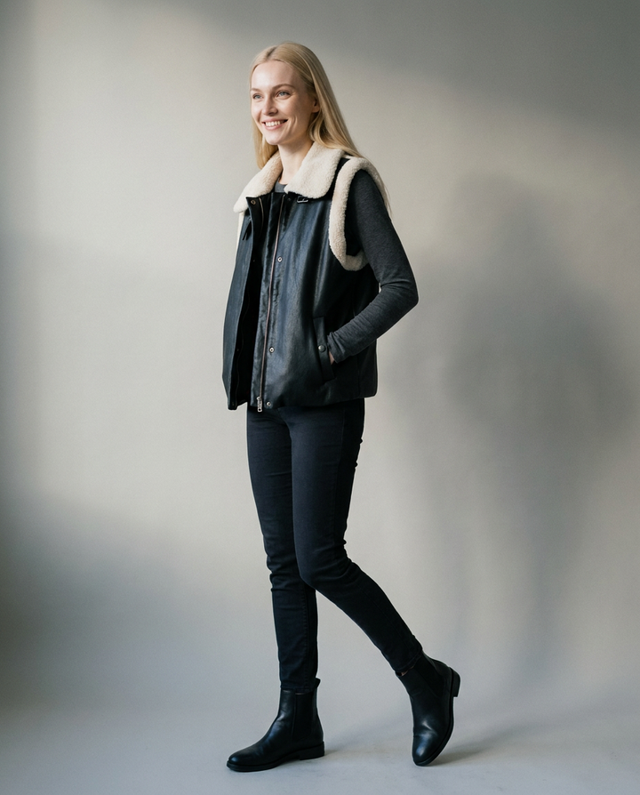 You're My Lobster — Bodywarmer in lederlook studio