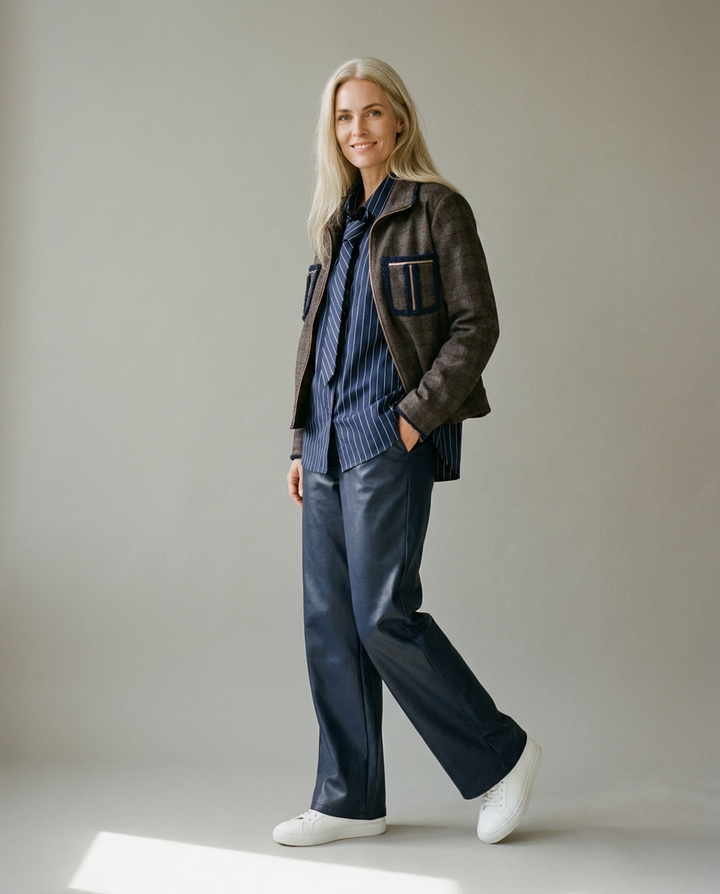 You're My Lobster — Hemd met stropdas studio look navy