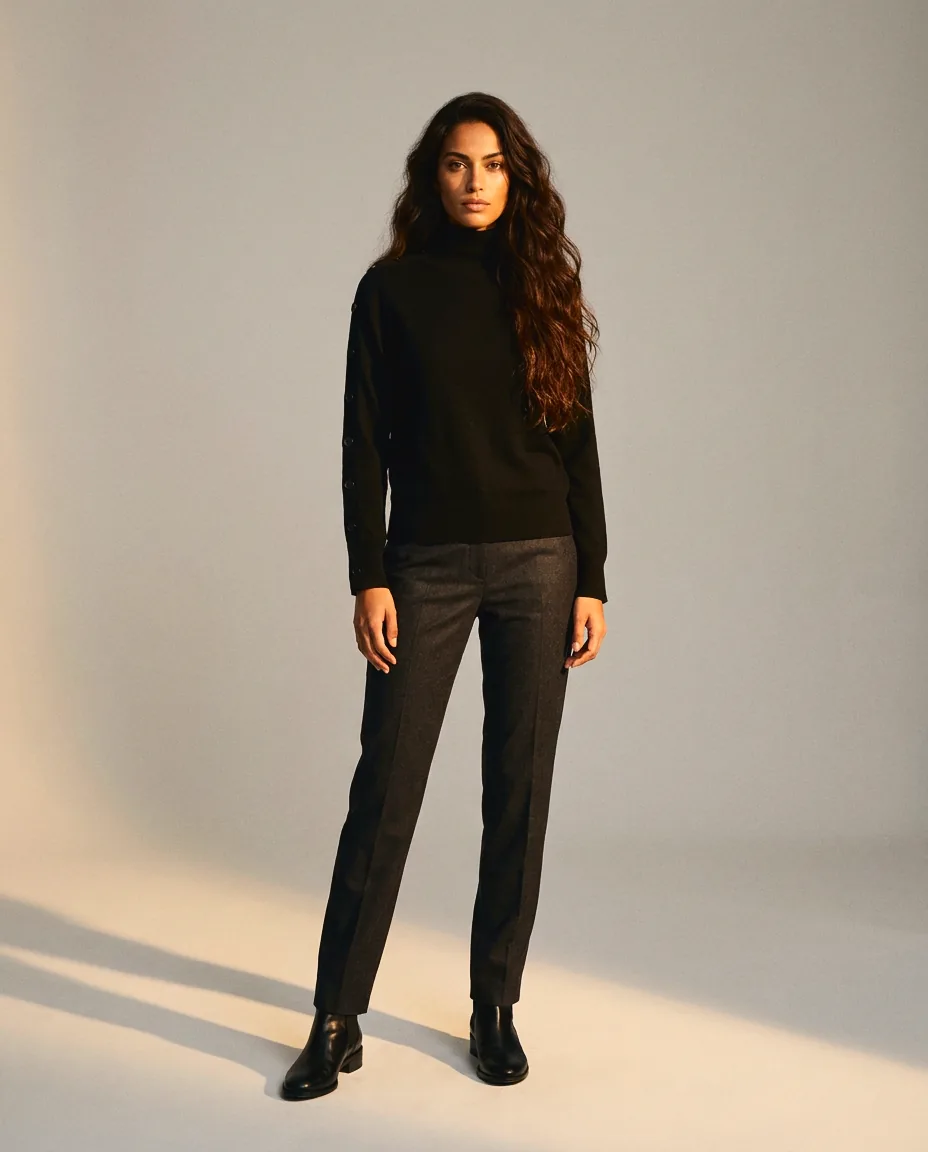 You're My Lobster — Pullover met knopen studio Black