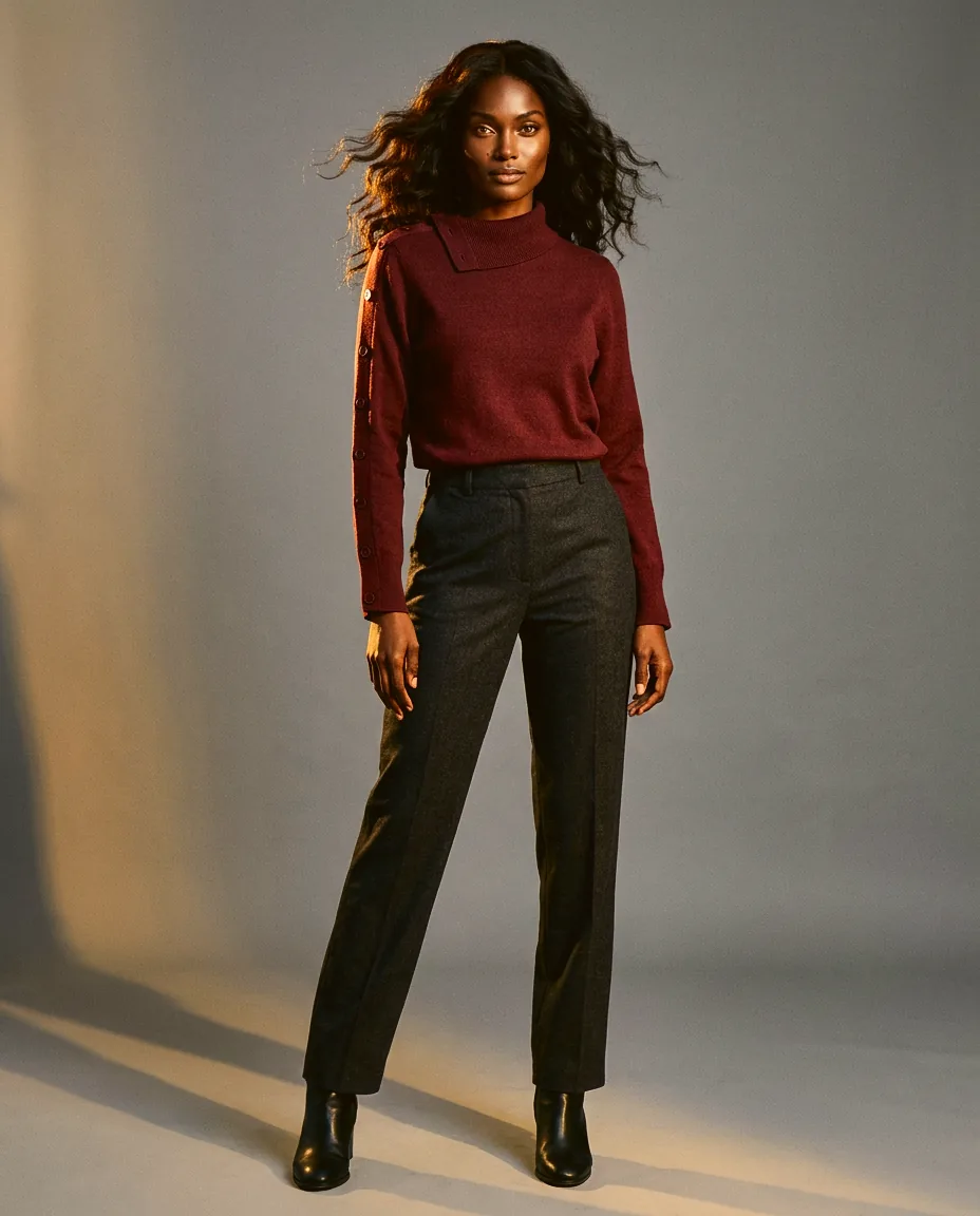 You're My Lobster — Pullover met knopen studio Maroon