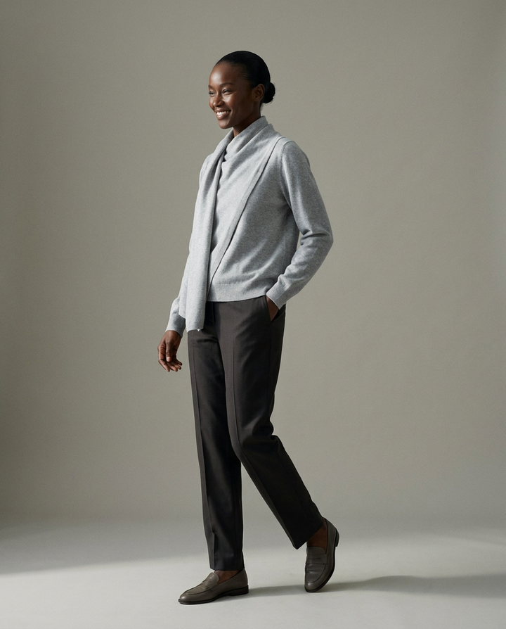 You're My Lobster — Pull met vastgemaakte sjaal studio Cool gray