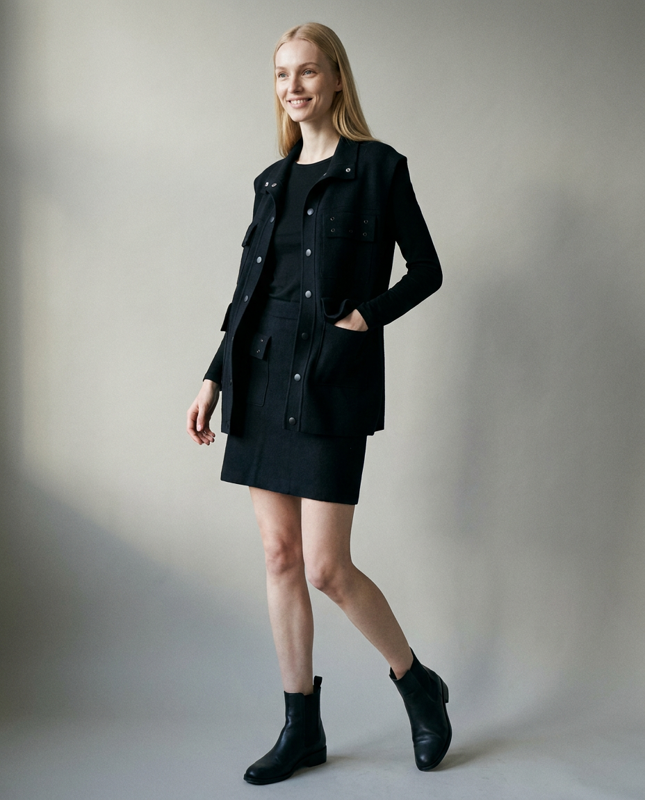 You're My Lobster — Gilet met fantasie studio look black