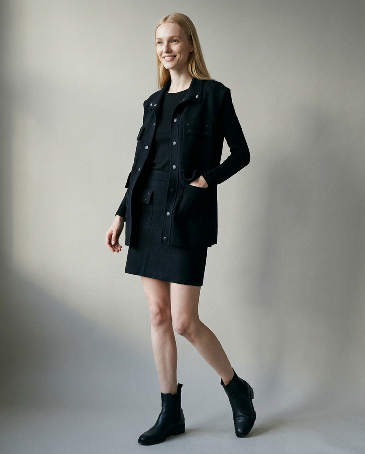 You're My Lobster — Gilet met fantasie studio look black