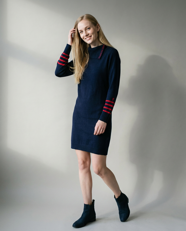 You're My Lobster — Gebreide jurk 'You're my lobster' studio Navy