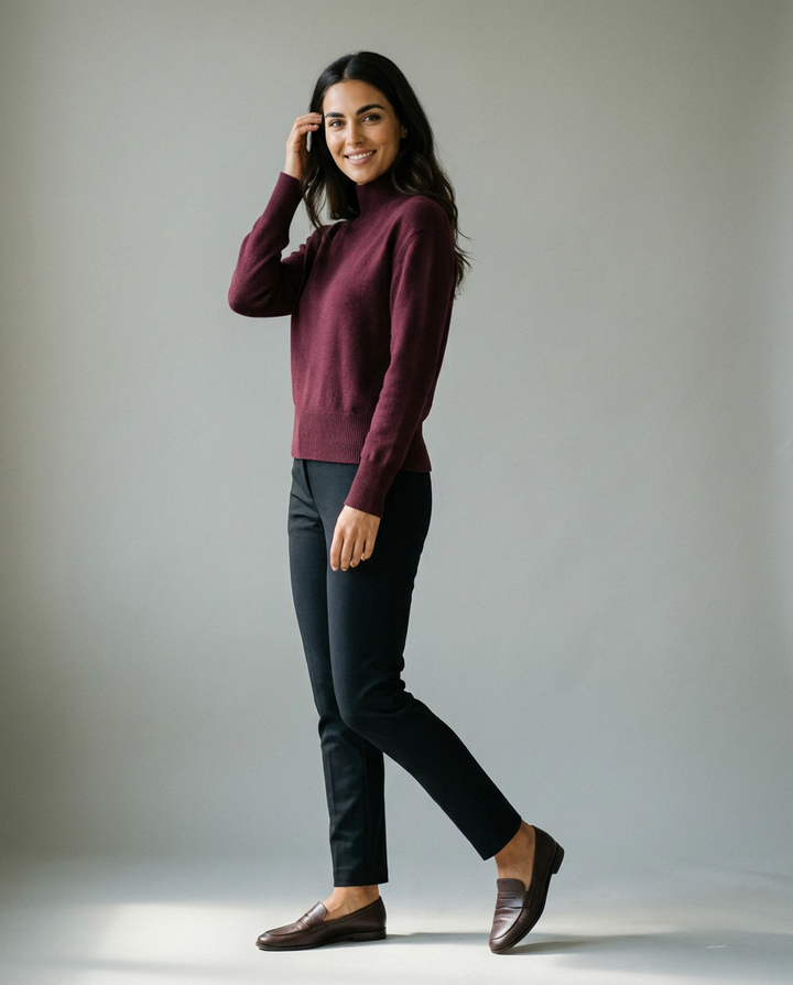 You're My Lobster — Pullover met rolkraag studio Maroon
