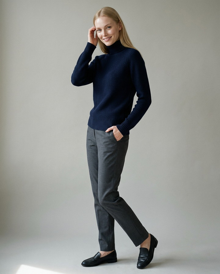 You're My Lobster — Pullover met rolkraag studio Navy