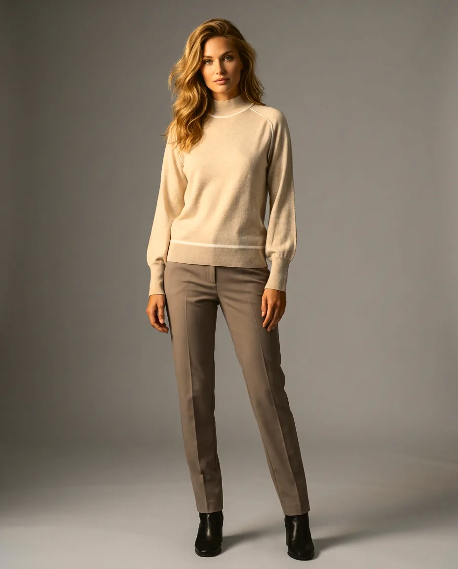 You're My Lobster — Pullover opstaande kraag & bies studio Buttercream