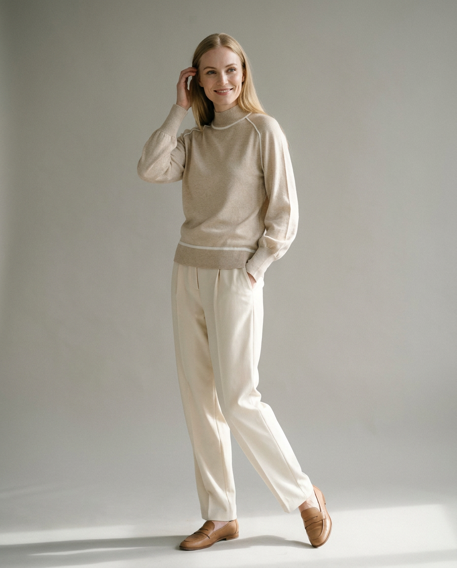 You're My Lobster — Pullover opstaande kraag & bies studio Buttercream