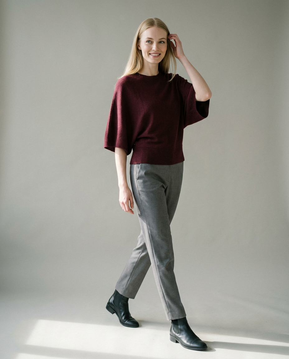 You're My Lobster — Pullover cape stijl studio Maroon