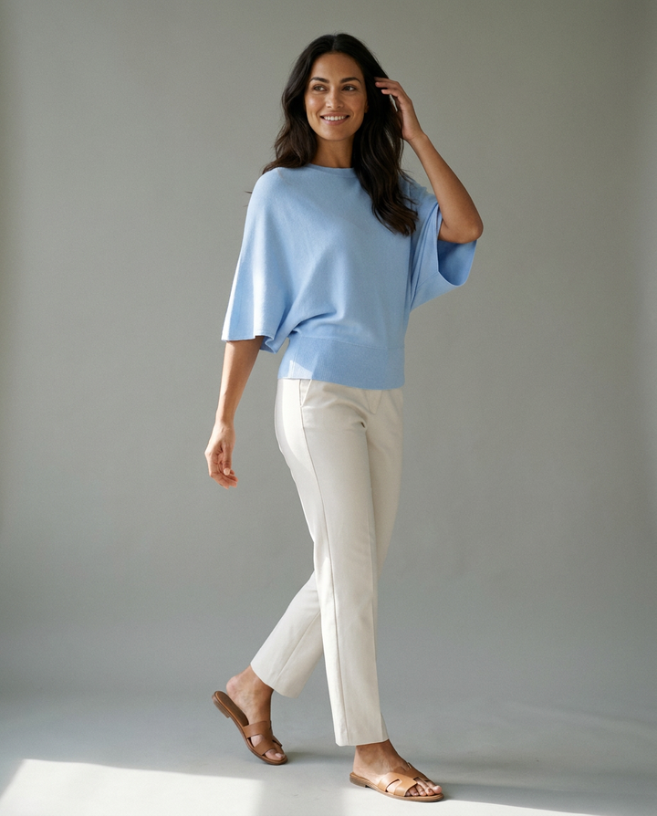 You're My Lobster — Pullover cape stijl studio Powder blue