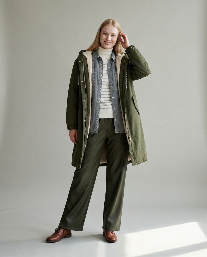 You're My Lobster — Pullover rolkraag met strepen studio look ecru