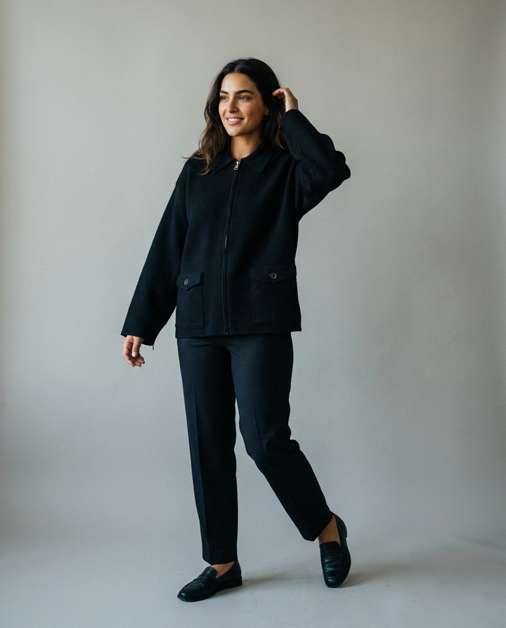 You're My Lobster — Gebreid jasje met rits & franjes studio