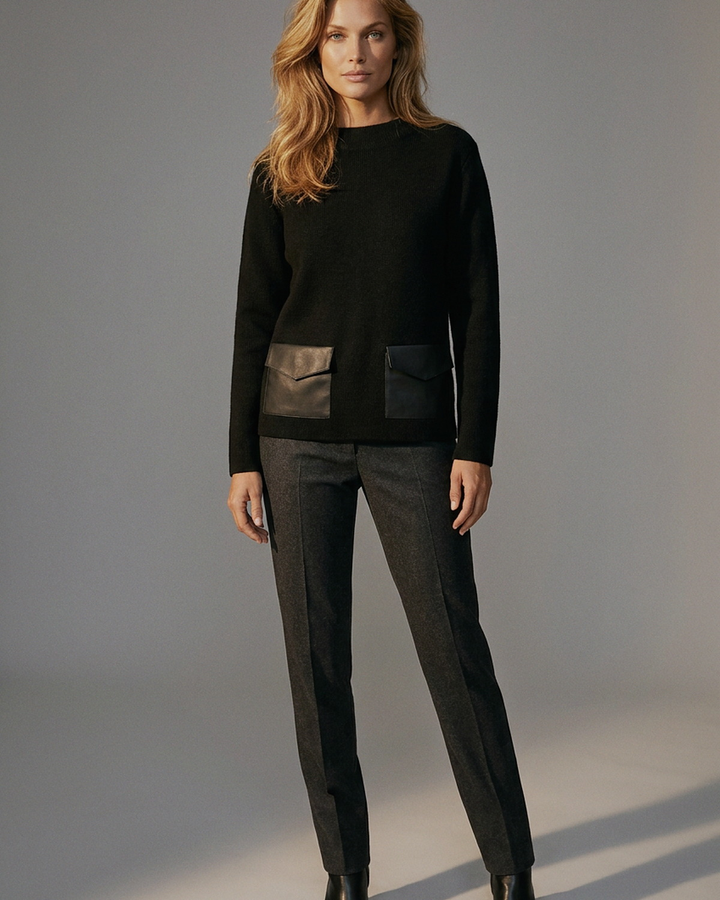 You're My Lobster — Pull met lederlook zakjes studio Black