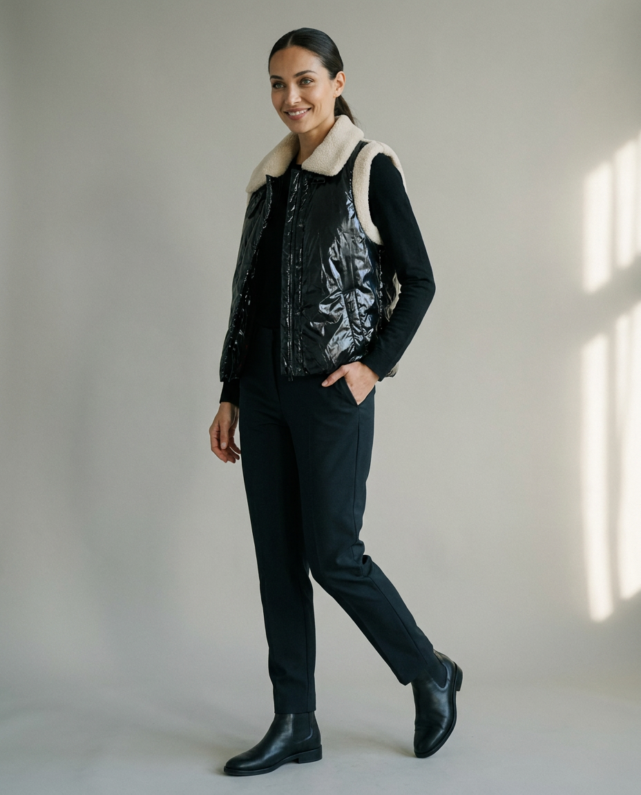 You're My Lobster — Bodywarmer met shearling look studio