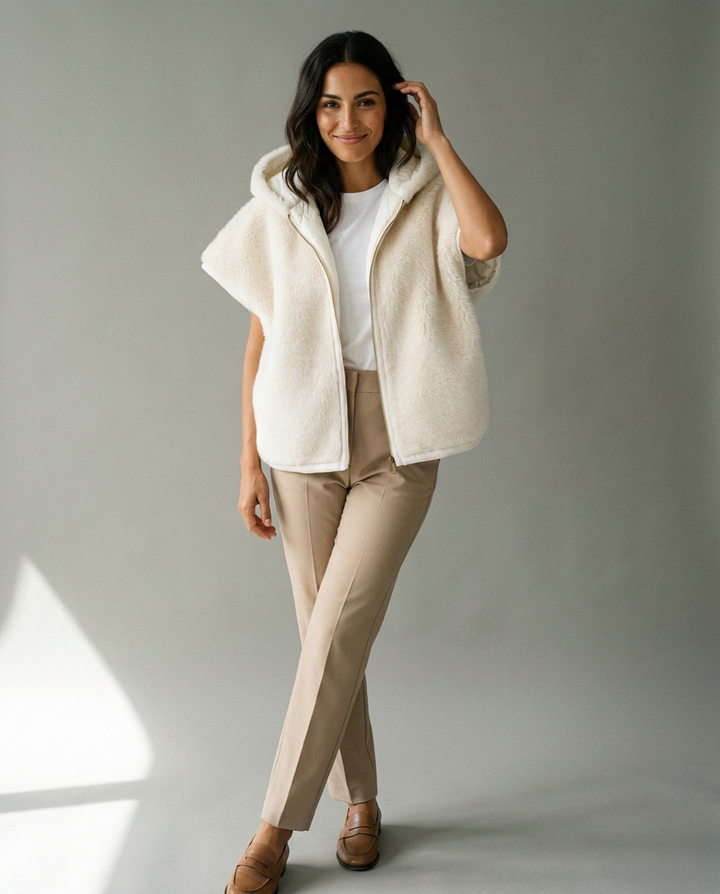 You're My Lobster — Gewatteerde/ bont look jas met rits studio