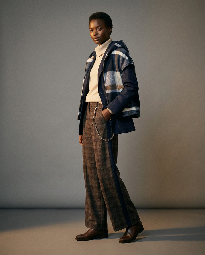 You're My Lobster — Vest met rits & kap studio look Dark Blue