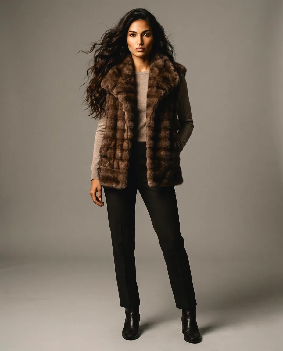 You're My Lobster — Bont gilet met zakjes studio Taupe
