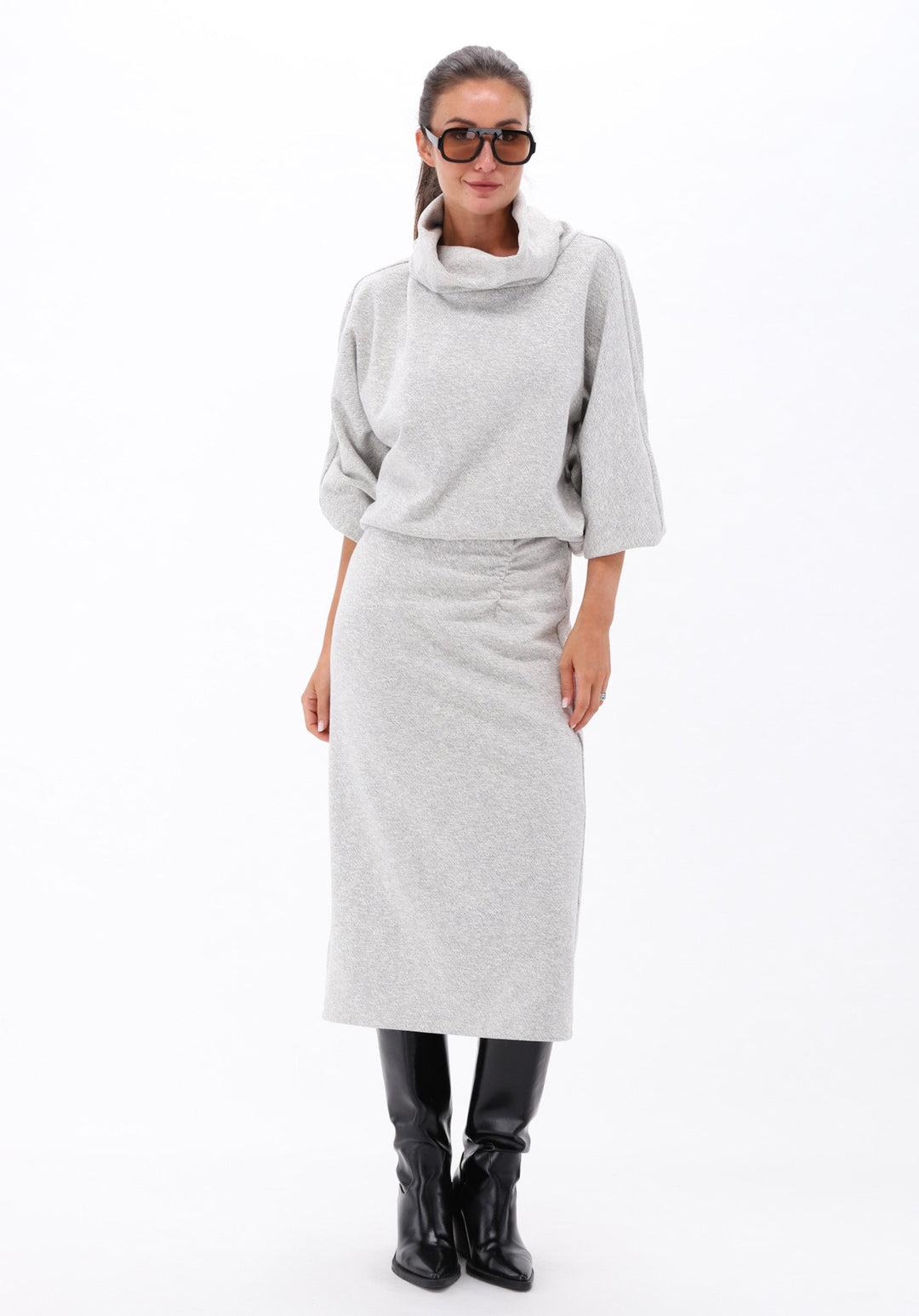 You're My Lobster — Soft touch midi jurk met rolkraag — campagnebeeld MOONSTRUCK