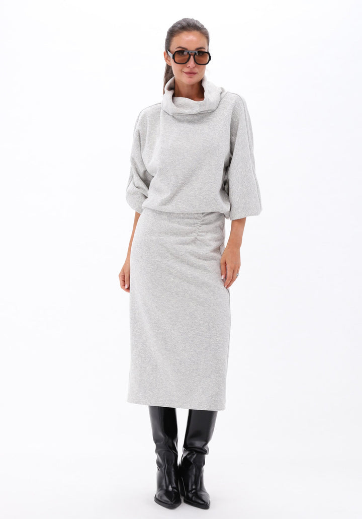 You're My Lobster — Soft touch midi jurk met rolkraag — campagnebeeld MOONSTRUCK