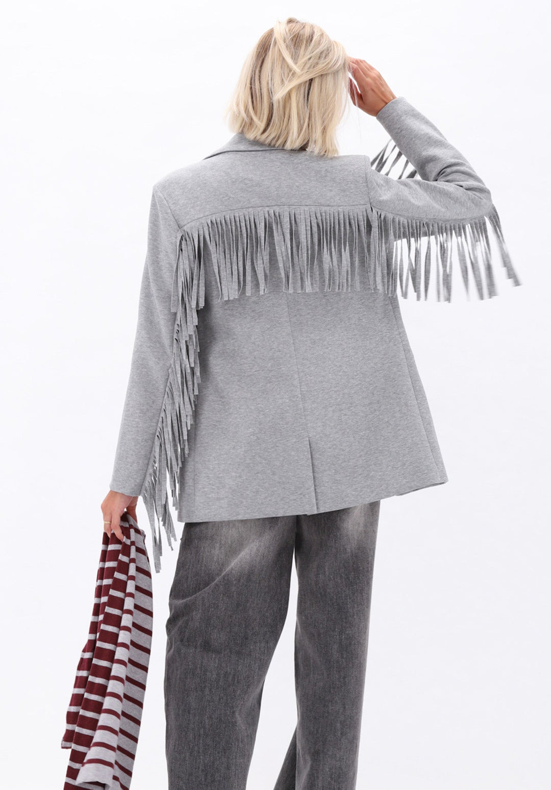 You're My Lobster — Blazer met franjes — campagnebeeld GREYMEL