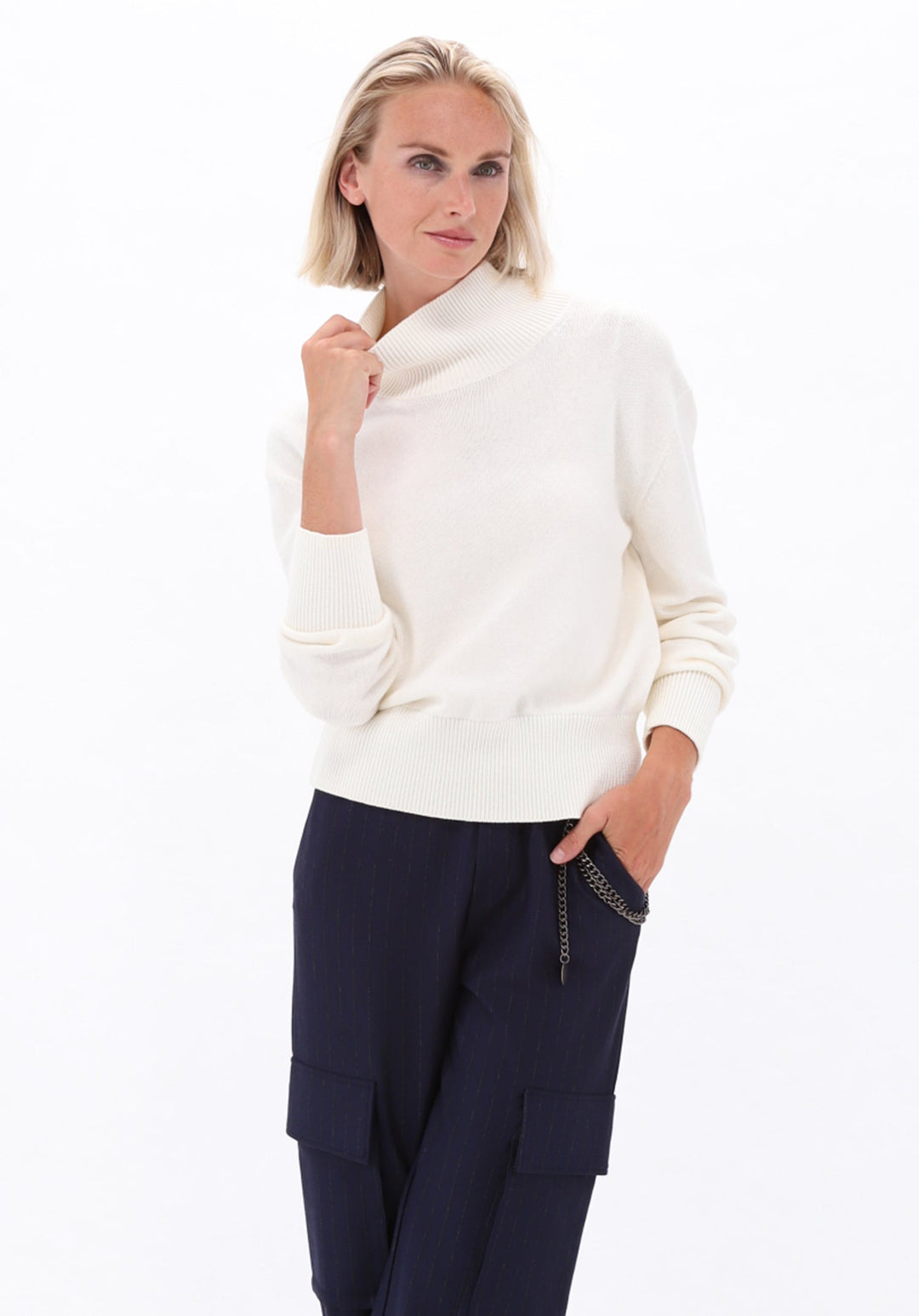 You're My Lobster — Gilet met krijtstreep & rits — campagnebeeld NAVY